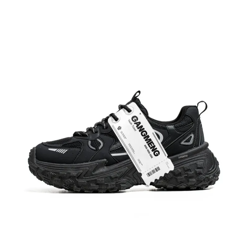 Hong Kong Meng Slip Resistant Breathable Height Increasing Low Top Chunky Sneakers Men's-1