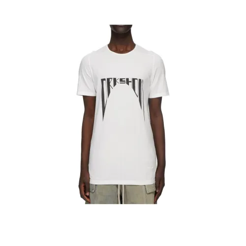 Rick Owens DRKSHDW Curved Logo Print T shirt