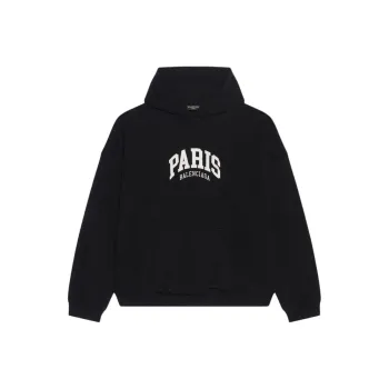 Balenciaga Mens Cities Paris Wide Fit Hoodie