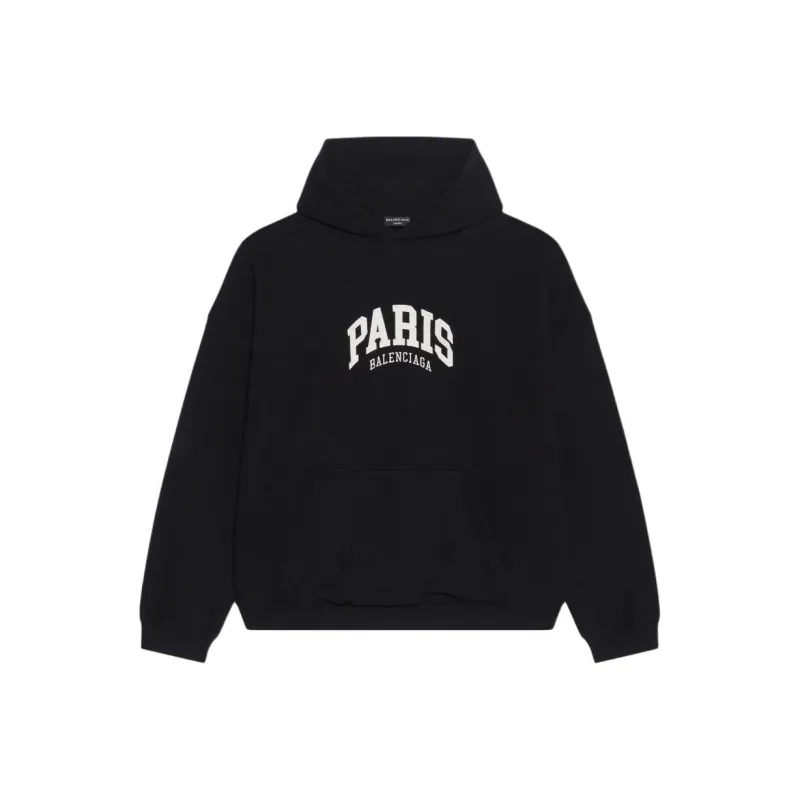 Balenciaga Mens Cities Paris Wide Fit Hoodie-0