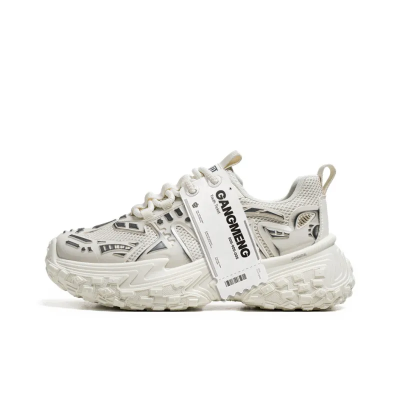 Hong Kong Meng Anti Slip And Wear Resistant Height Increasing Low Top Chunky Sneakers Men's-11