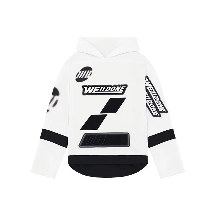 WE11DONE Oversized Football Hoodie-0