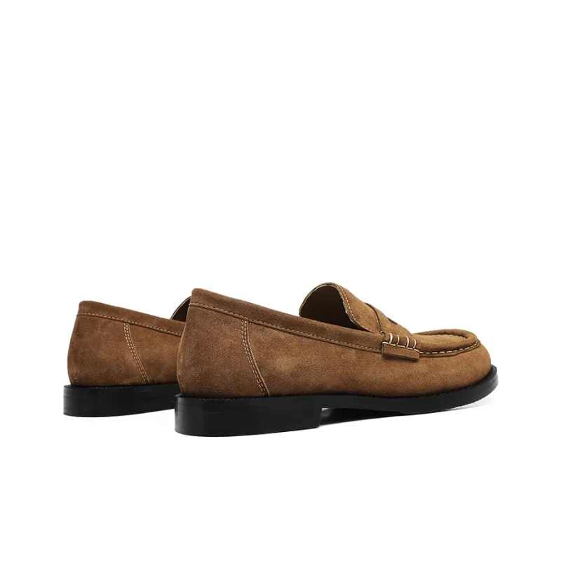 Angelmi Abrasion Resistant Slip Resistant Lightweight Low Top Casual Shoes Men's Brown-4