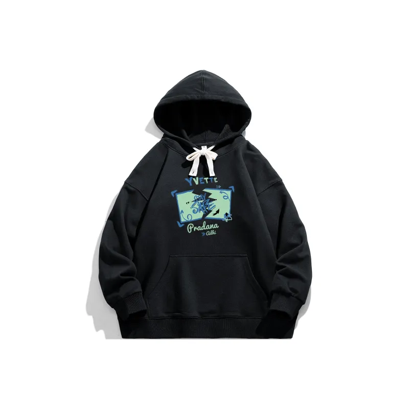 Yvette Hooded Loose Fit Sweatshirt Unisex-0