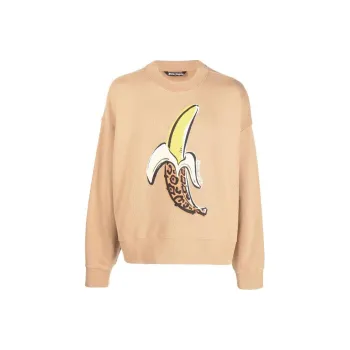 PALM ANGELS Leopard Banana Print Sweatshirt