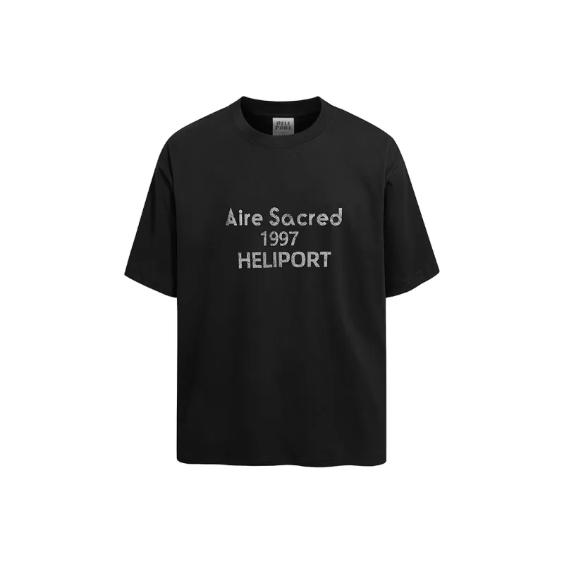 HELIPORT Short Sleeved T Shirts Unisex Black-0