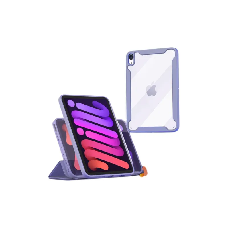 QUWEIKA Magnetic Book Style Anti Bend Detachable Compatible With IPad Acrylic Flat Protective Case-9