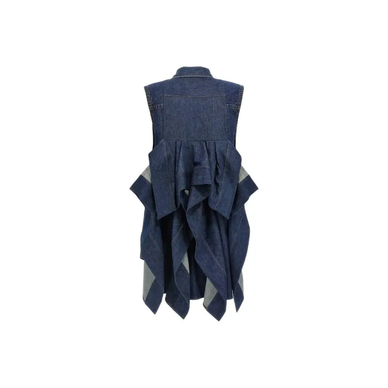 Sacai Sleeveless Dress Women's Blue-1
