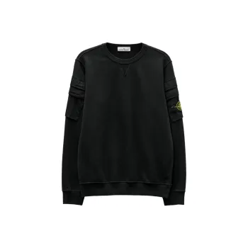 STONE ISLAND Garment Dyed Pocket Crewneck