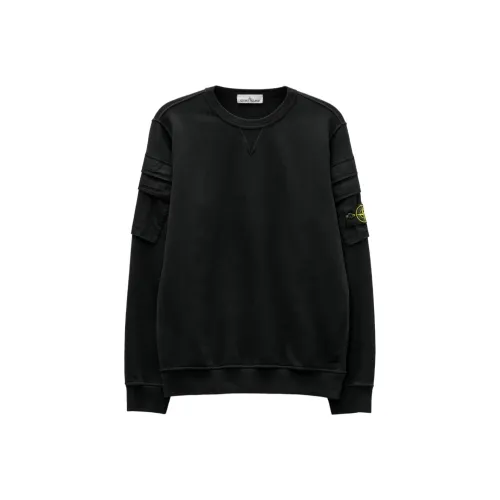 STONE ISLAND Garment Dyed Pocket Crewneck