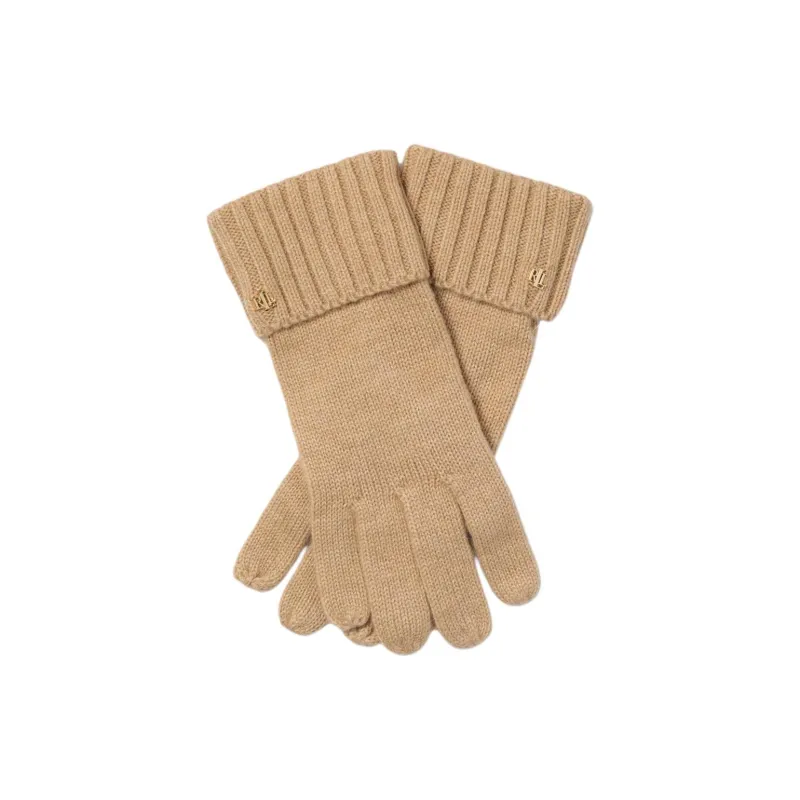 LAUREN RALPH LAUREN Recycled Nylon Knit Gloves Women's Light Umber-2