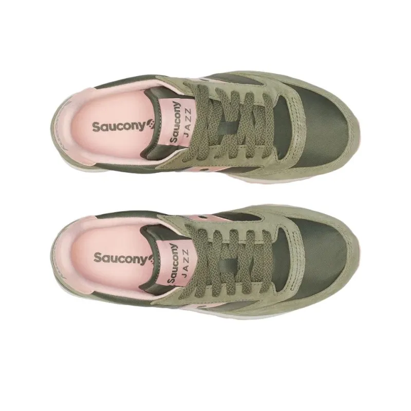 Saucony Jazz Original Anti Slip Wear Resistant Low Top Casual Shoes Women's Green-3
