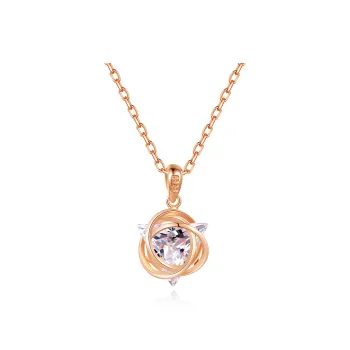 CLARKIA FLOWER S925 Silver Necklaces Women's