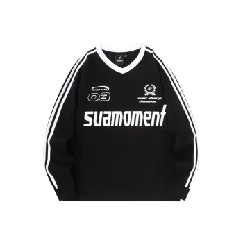 Suamoment Long Sleeved T Shirt Sports Casual Loose Fit Top Unisex