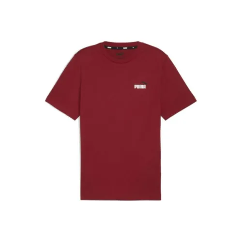 PUMA T-Shirts Men Burgundy