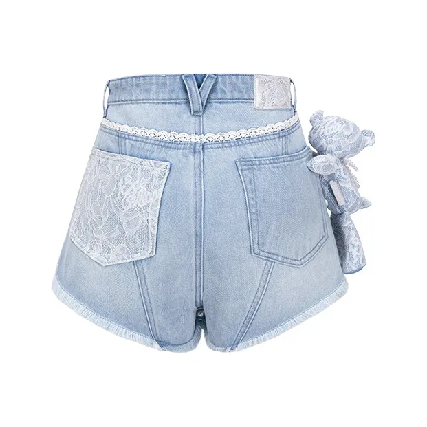 13 DEMARZO Denim Shorts Unisex Blue-1