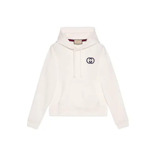 GUCCI Gg Logo Motif Embroidered Hoodie