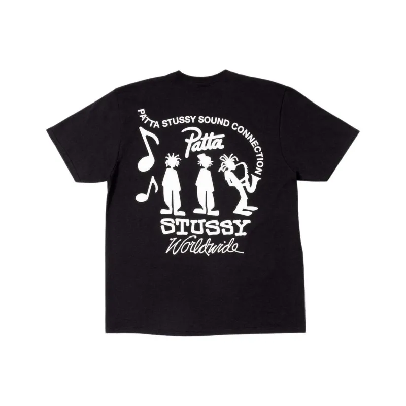 Stussy X Patta Sound Connection Tee Black XL - POIZON