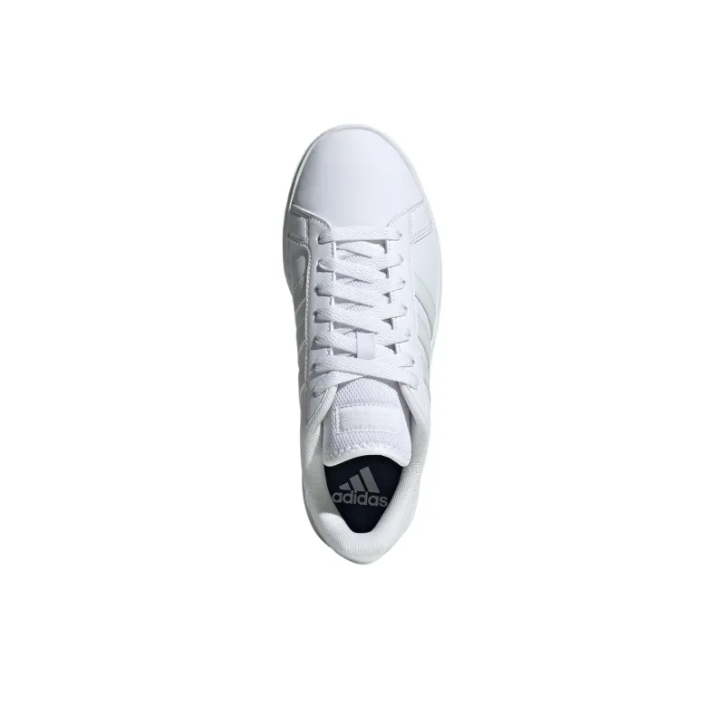 Adidas GRAND COURT Anti Slip Wear Resistant Low Top Skateboard Shoes Women's White-3