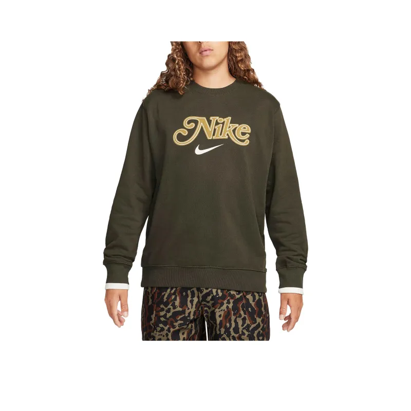 Nike Sweatshirts Men Khaki Green-0