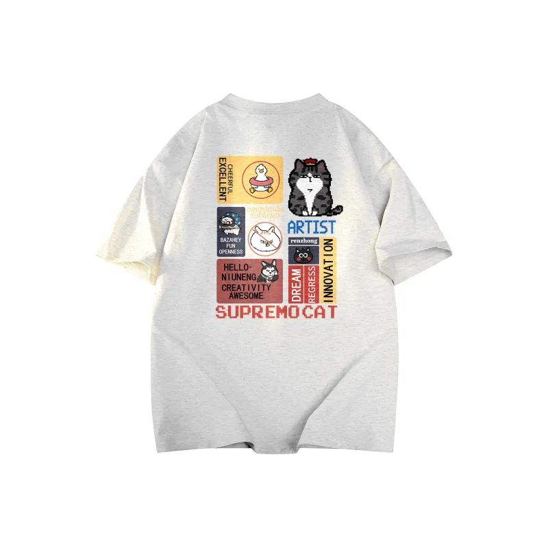 Supremo Cat T Shirts Unisex-16
