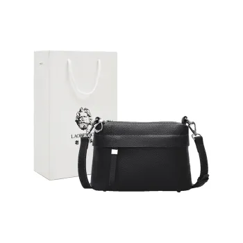 Old Man's Head Top Grain Cow Leather Shoulder Bag Women's Multicolor