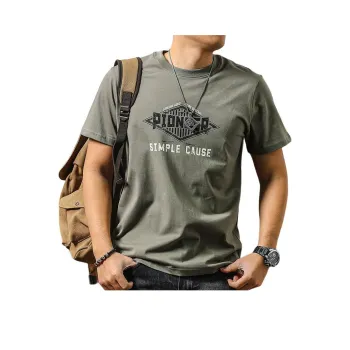 Seasonal Words T-Shirt Men's Gray Green
