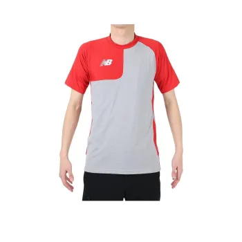 New Balance Asymmetric Short Sleeve T Shirts Men Red