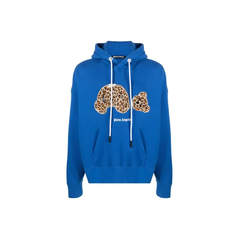 PALM ANGELS Leopard Kill The Bear Popover Hoodie-0