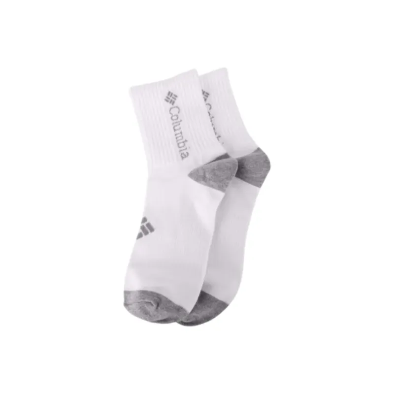Columbia Mid Calf Socks Men's Gray+White-1