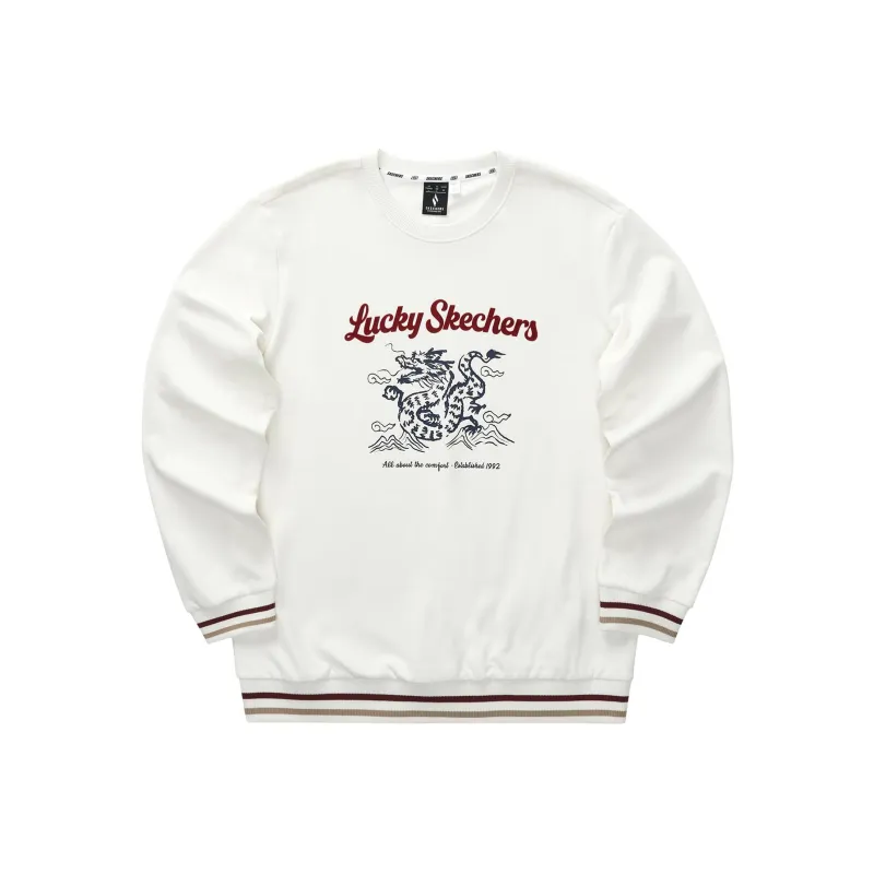 Skechers New Year Sweatshirt Unisex Marshmallow White-0