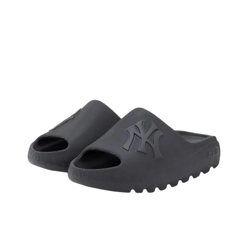 MLB New York Yankees Stitching Slip Resistant Abrasion Resistant Slide Slippers Unisex Blue-2
