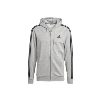 Adidas Free Shipping With AdiClub Essentials French Terry 3 Stripes Full Zip Hoodie