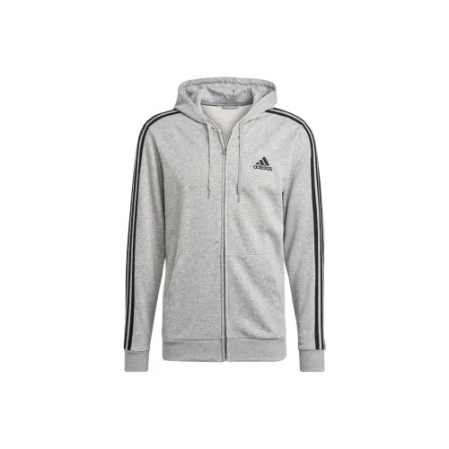 Adidas Free Shipping With AdiClub Essentials French Terry 3 Stripes Full Zip Hoodie