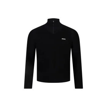 HUGO BOSS Logo appliqué Half zip Jumper