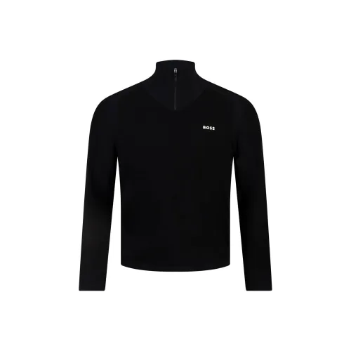 HUGO BOSS Logo appliqué Half zip Jumper