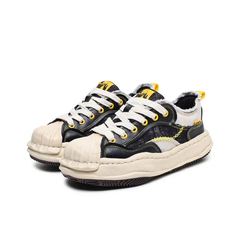 KUNGFUDEER Dissolve Collection Slip Resistant Low Top Casual Shoes Unisex Black-0