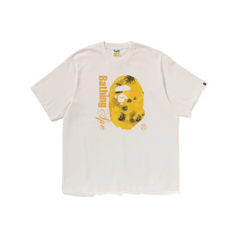 Bape Kids Floral Solid Camo Ape Head Relaxed Fit Tee-4