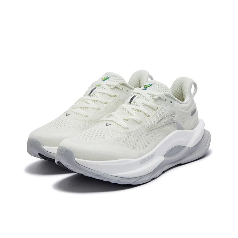 361° Fiery Red 5 Abrasion Resistant Slip Resistant Low Top Casual Running Shoes Women's White Gray-2