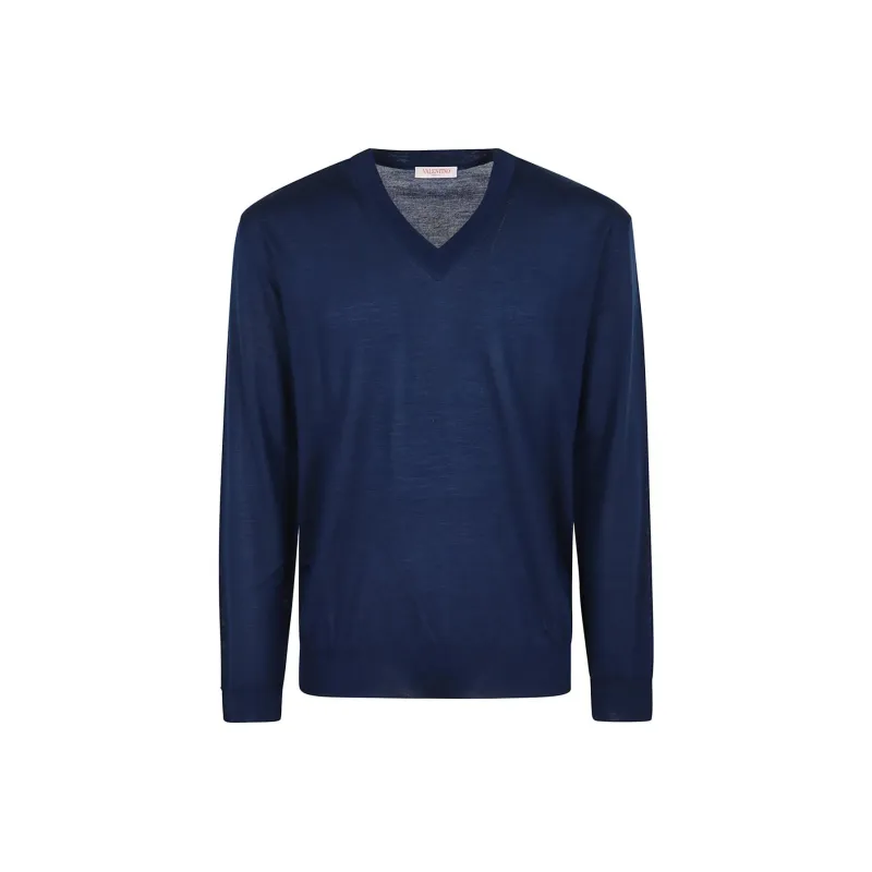 Valentino V Neck Long Sleeved Jumper-0