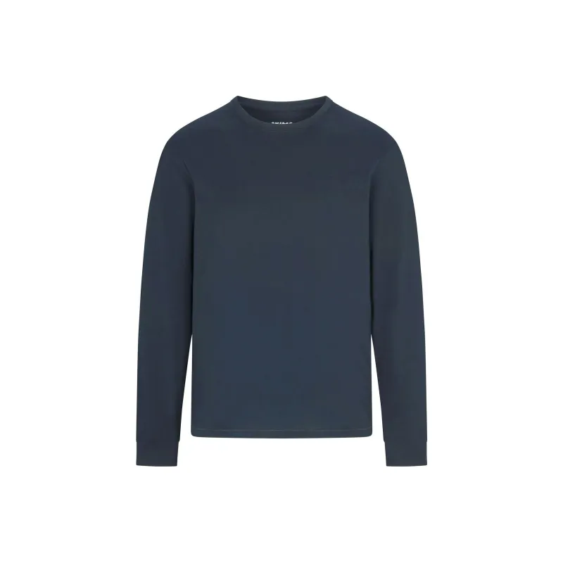 SKIMS SS25 COTTON MENS CLASSIC LONG SLEEVE T-SHIRT T-Shirt Men's NAVY/Marine Blue-0