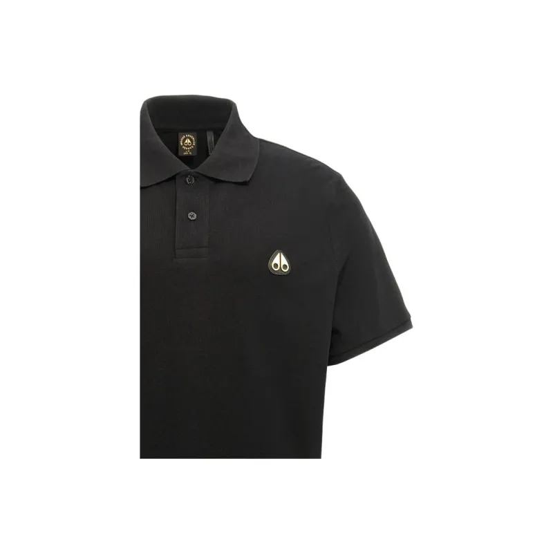 Moose Knuckles Logo Patch Short Sleeved Polo Shirt-3