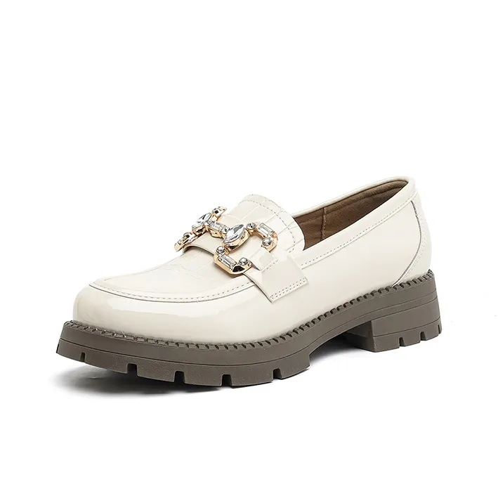 DAPHNE Loafers Women's Black/Beige-6