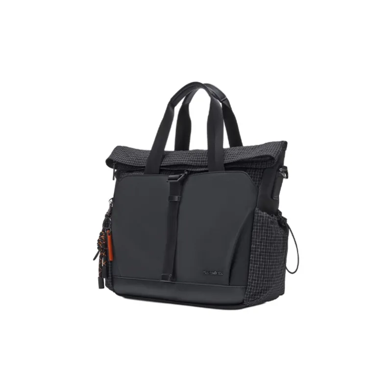 SAMSONITE Fabric With Leather Briefcase, Handbag Men's Black-1