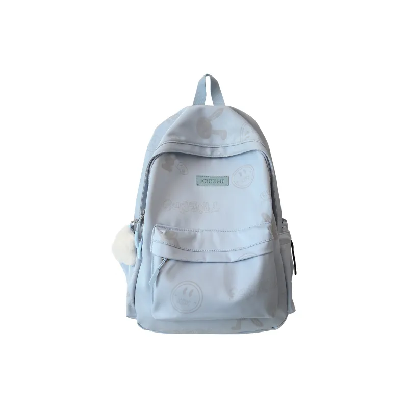 LUVISTRUE Nylon Backpack Regular Unisex Blue/Green/White/Black/Beige/Pink-0