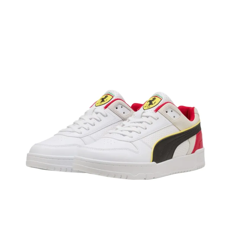 SCUDERIA FERRARI x PUMA RBD Game Anti Slip Wear Resistant Low Top Skateboard Shoes Men's White-2
