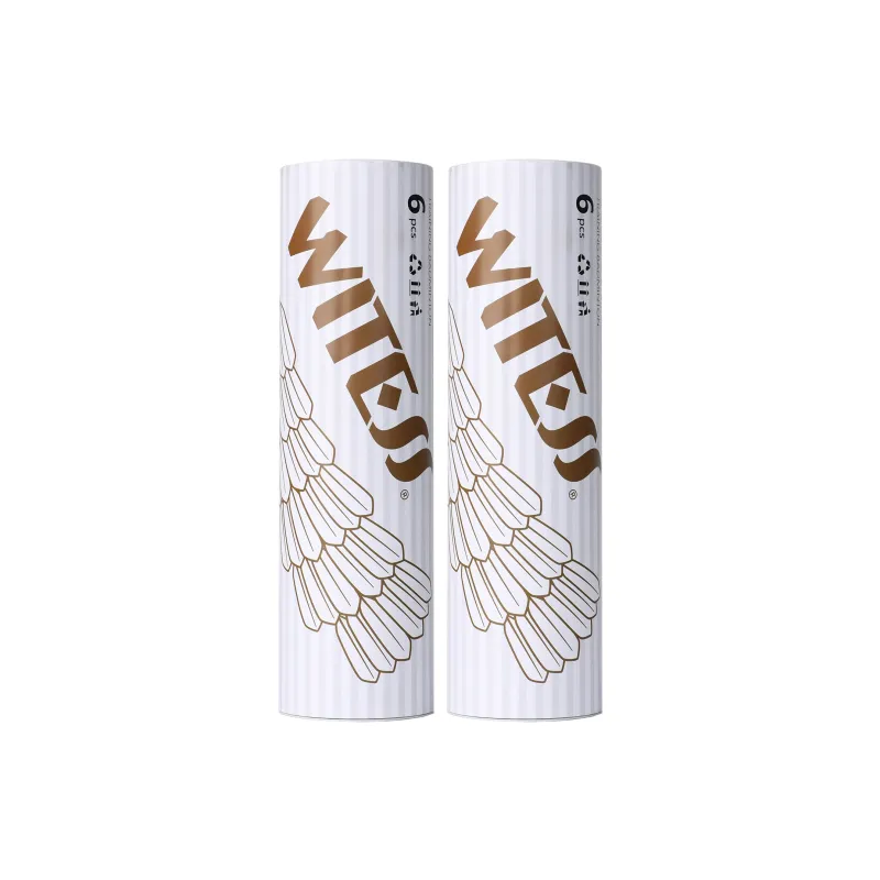 WITESS YB406A White Badminton 6 Pack Duck Feather Training Competition Specialized Shuttlecocks-2
