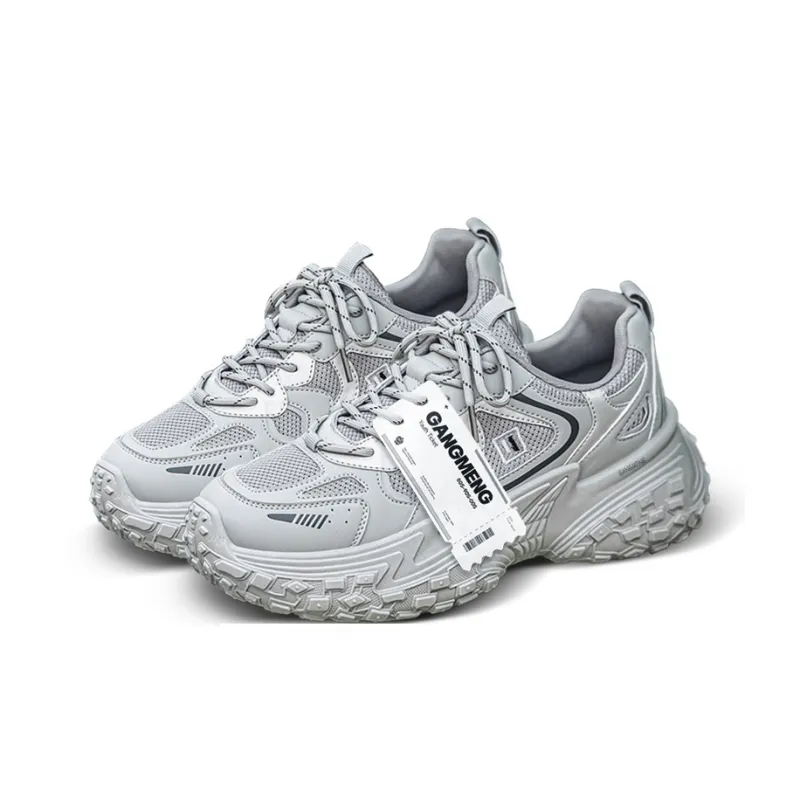 Hong Kong Meng Slip Resistant Breathable Height Increasing Low Top Chunky Sneakers Men's-9