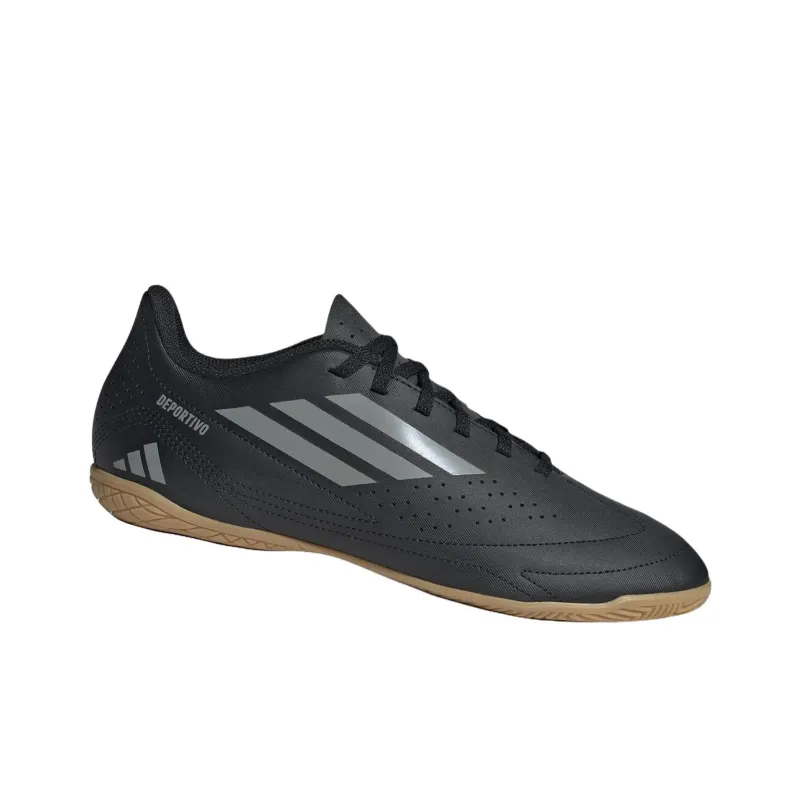 Adidas Deportivo 3 Indoor Anti Slip Wear Resistant Soccer Shoes Men's Black-2