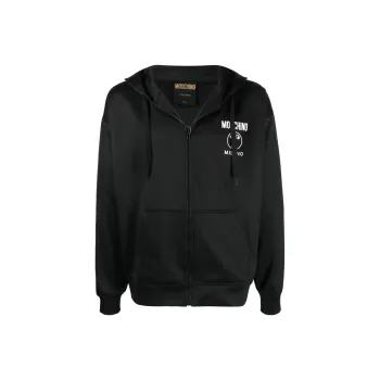MOSCHINO Logo print Zip up Hoodie